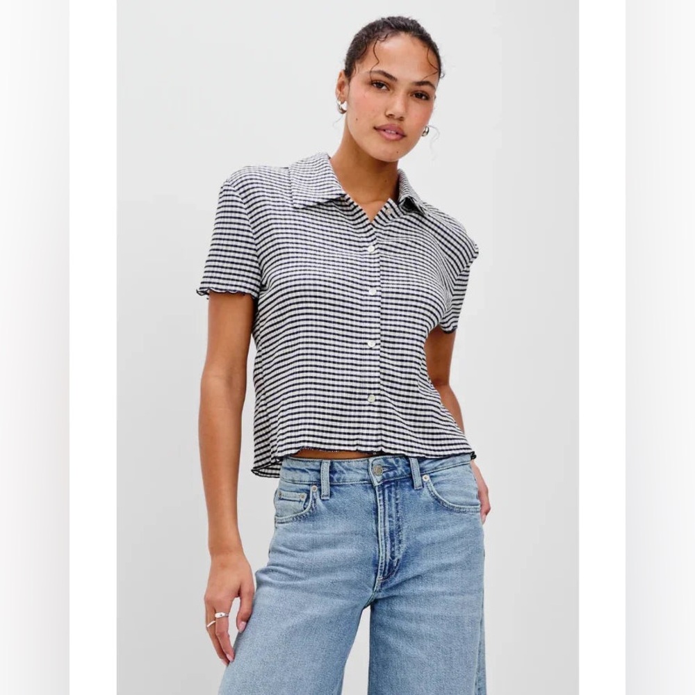 NWT Rails Limon Stripe Gingham Shirt